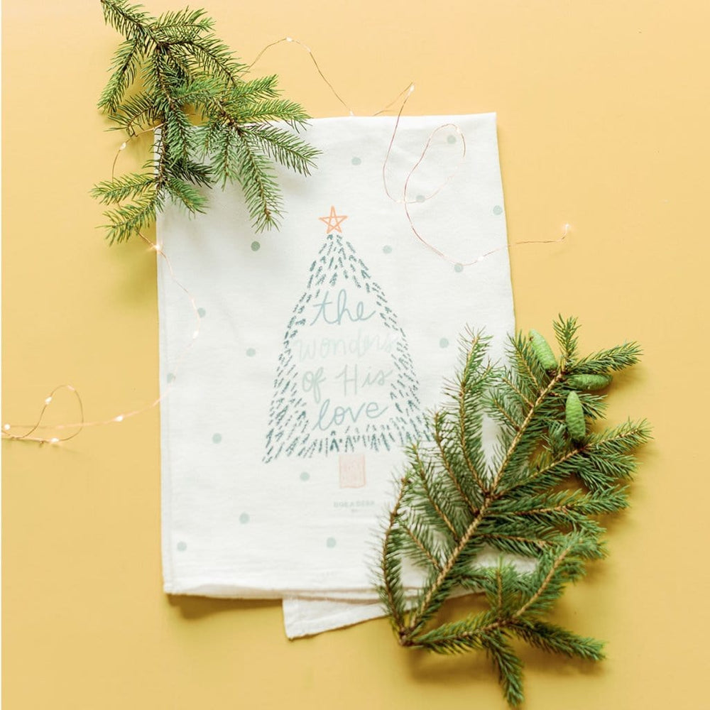 The Wonders Of His Love Kitchen Towel